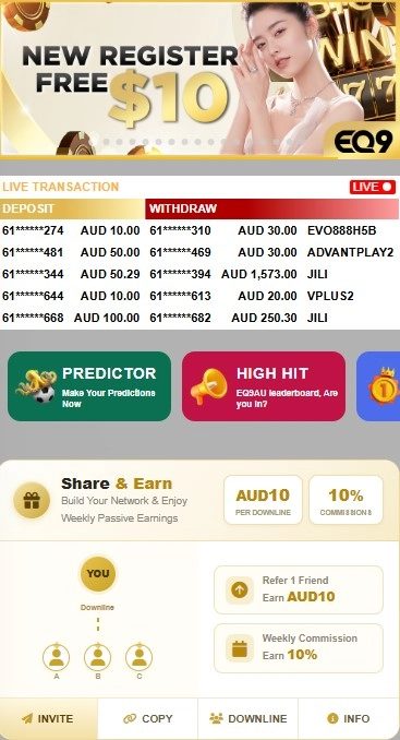 Current EQ9AU website shown in a mobile browser viewport